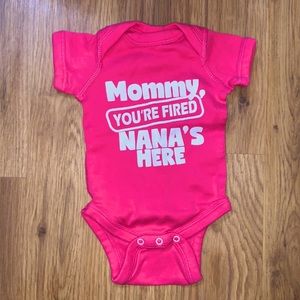 Lil Shirts pink onesie